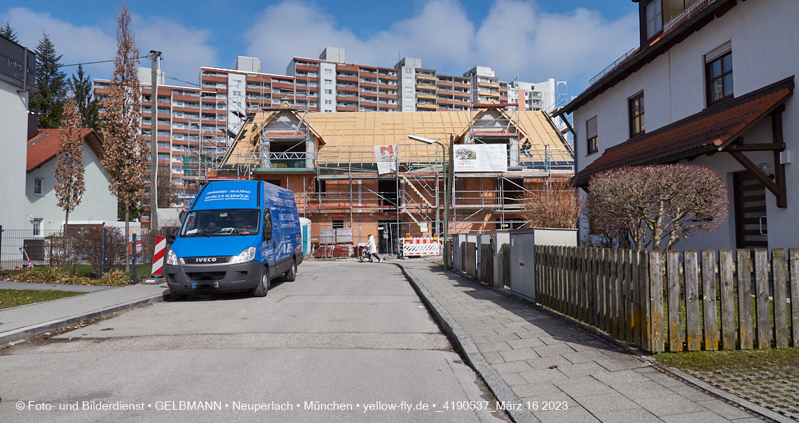 16.03.2023 - Baustelle Ottweiler Straße in Neuperlach